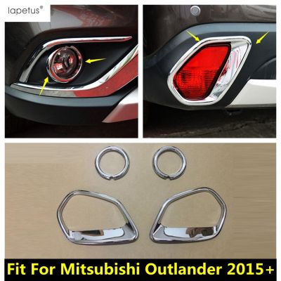 เครื่องประดับสำหรับ Mitsubishi Outlander 2015-2020ชุดฝาปั้นหน้าและหลังไฟตัดหมอกแต่งขอบนอก ABS