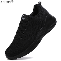 ALIUPS 2021 Women Breathable Sports Sneakers Comfort Black White Running Shoes