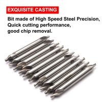 10Pcs 1.5x4mm Double Flutes HSS Center Drill Bits 60 Degree Angle Countersink Drill Bits Tool for Hole Machining Reduces Error