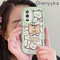 เคส Chenyyyka สำหรับ VIVO Y76 5G Y74s Y76s 5G เคสลายการ์ตูนหมีสร้างสรรค์เคสโทรศัพท์แบบใสดีไซน์ใหม่ซิลิโคนนิ่มกล่องกันกระแทกเคสโปร่งใสป้องกันเลนส์กล้อง