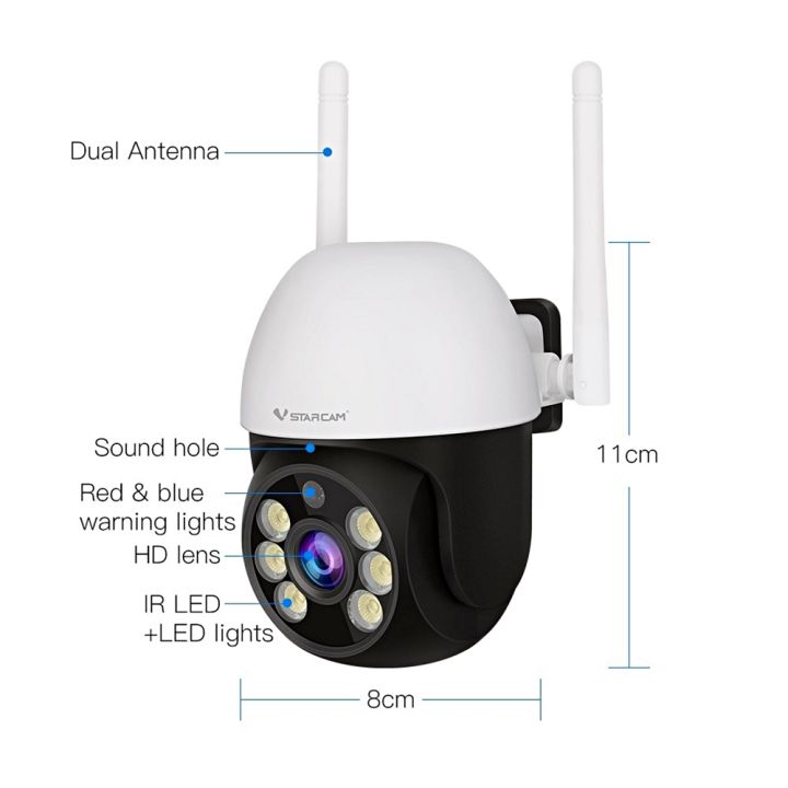 vstarcam-new-กล้องวงจรปิดกล้องใช้ภายนอกmini-dome-รุ่นcs661-ความคมชัด3ล้านพิกเซล-ใหม่ล่าสุด