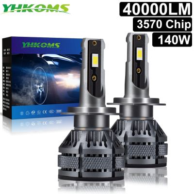 YHKOMS H7 H4 Led Headlight 6000K H1 H8 H11 Led Bulb Fog Light 9005 HB3 9006 HB4 Auto Lamp 40000LM 140W 12V Car Bulb Motorcycle Bulbs  LEDs  HIDs