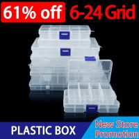 6/10/15/24 Grids Plastic Storage Box Eco-Friendly Adjustable Compartment Jewelry Earring Screw Holder Case Display Organizer