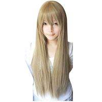 80cm Star Butterfly Alice costume Edward Elrich Long Straight Vocaloid Blonde Synthetic Cosplay Wig With Bangs Wig Cap