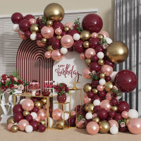 WLJL033138 ชิ้น Burgundy Gold Rose บอลลูน Garland Arch ชุดวันเกิด Party งานแต่งงานวันวาเลนไทน์ข้อเสนอ Baby Shower Decor