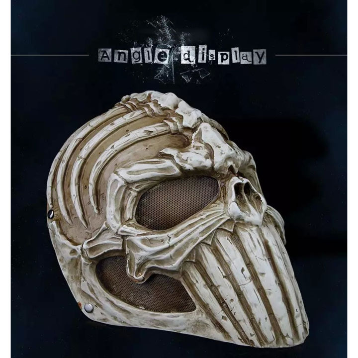 Mask หน้ากาก จากหนัง Ghost Rider โกสต์ ไรเดอร์ มัจจุราชแห่งรัตติกาล วัสดุ  ไฟเบอร์กลาส Fiberglass ป้องกัน สำหรับใส่ แฟนซี คอสเพลย์ สยองขวัญ สุดโหด  ฮอกกี้ หมวก บีบี ฮาโลวีน รักบี้ Horror Cosplay Hockey Hat Marvel Dc Bb  Halloween Party Fancy