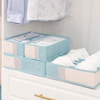 Grids Storage Box Foldable Wardrobe Suede Fabric Hive Drawer Organizer Underwear Bra Clothes Computer Closet Home Order Cabinet