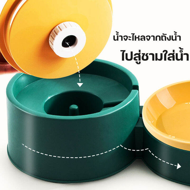 ชามอาหารสัตว์เลี้ยง-2in1-รุ่นทาวเวอร์-bo150-ชามข้าวสุนัข-ชามข้าวหมา-แมว-2in1-เติมน้ำอัตโนมัติ-ชามอาหารสุนัข-pet-auto-fill