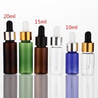 10ml 15ml 20ml 50ml Empty PET Aluminum Dropper Oil Essential Bottle In Refillable Drop Liquid Pipette Bottles Wholesale