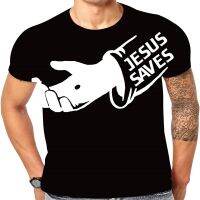 Jesus Saves ผู้ชาย 3D พิมพ์เสื้อยืดวินเทจฤดูร้อนแม่และเด็กถนนบุคลิกภาพลำลองผู้หญิงเสื้อยืดแขนสั้นด้านบน XS-5XL