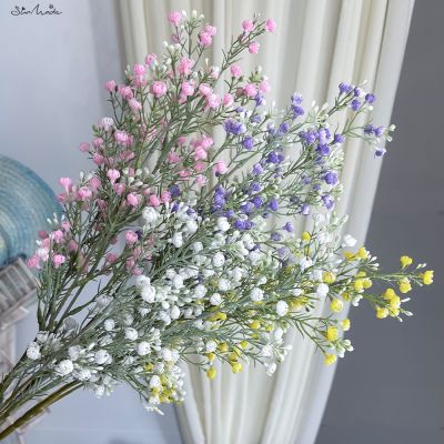 【CC】 SunMade 3-Fork Babysbreath Branch Plastic Artificial Flowers Wedding Decoration Hotel Artificales Flore