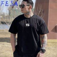 FESA Men Gym Workout T-Shirt เสื้อยืดระบายอากาศยืดหยุ่น Baju Lelaki