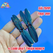 4 cánh quạt máy bay tàu lượn mini 75mm trục 1mm thuận nghịch - LK0268