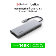 Hub chuyển đổi Belkin 7 trong 1 USB-C Multiport- Hàng chính hãng