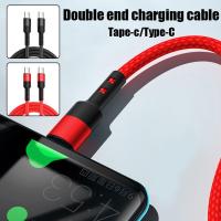 1PC USB C To PD Fast Charger 100W Dual Type Sync Charging Data Cable E2G1