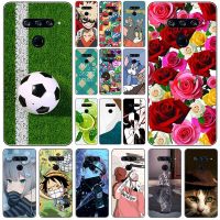 V40เคสสำหรับ LG โทรศัพท์น่ารัก V405 LG V50 V500 LG V60 ThinQ เคส LM-V600รูปการ์ตูนนิ่มลายฟุตบอลสาว