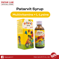 Patarvit Syrup (Multivitamins + L-Lysine) - พาตาร์วิท ไซรัป (วิตามินรวม + แอล-ไลซีน รสส้ม)