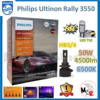 Philips หลอดไฟหน้ารถยนต์ Ultinon Rally 3550 LED 50W 4500lumens HB3/4 แถมฟรี LED T10 แท้ 100% รับประกัน 1 ปี จัดส่ง ฟรี