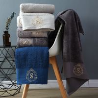 ☌☌♀ 100 Cotton Bath Towel Set Fashion Letter Embroidery Luxury Beauty SPA Hotel Bathroom Soft Super Absorbent Large Thick Towel Set