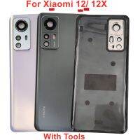 สำหรับ Xiaomi Mi เคสประกบหลังแบบแข็งกระจก12 12X ฝาหลังประตูตัวเรือนด้านหลังตัวเครื่อง + เปลี่ยนกาวเลนส์กล้องถ่ายรูป