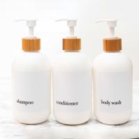 【CW】 Shampoo Conditioner Bodywash Dispenser Bottle for Hotel Shower Gel Refillable Apothecary Organizer