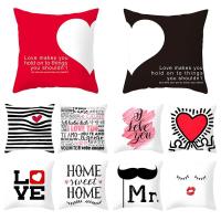 For Home Sofa Decoration Pillow Valentines Day Gift Pillowcase Cushion Cover Printed Polyester Pillowcase