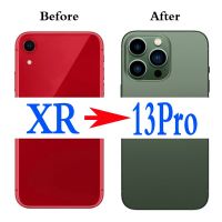 ฝาหลัง Batteyy + กรอบตัวถังกลาง + ถาดใส่ซิม + คีย์ด้านข้างชิ้นส่วนสำหรับ iPhone XR เช่น13 Pro อะไหล่ซ่อมค้างคาว