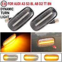 ไฟ Led 2ชิ้นตัวบอกทิศทางแบบไดนามิกสำหรับรถ Audi A3 S3 8L 2000-2003 A8 D2 1999-2002 Tt 8N 2000-2006