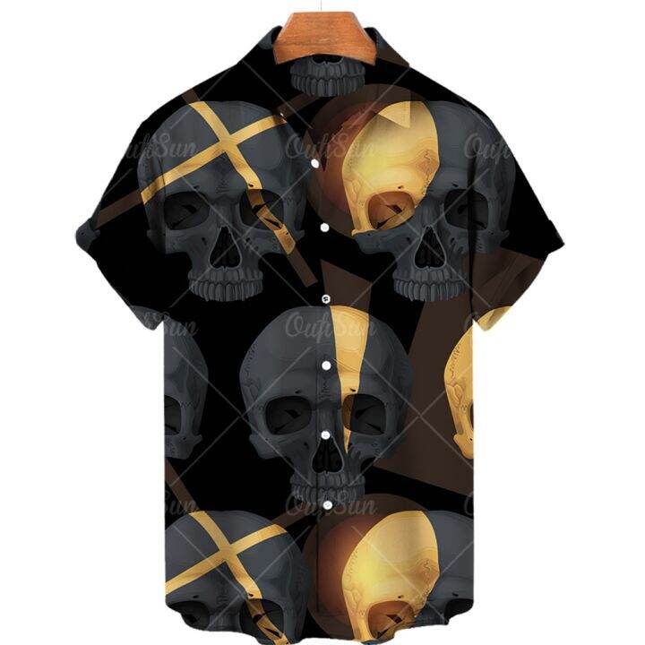 เสื้อยืดพิมพ์ลายกะโหลกสำหรับผู้ชาย3d-เสื้อฮาวายชาย2022เสื้อแฟชั่นแถวเดียว5xl-ปกเสื้อคิวบาสำหรับฤดูร้อน