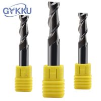 GYKKU HRC55 เครื่องตัดโลหะผสม Keyseat สําหรับเครื่องตัดอลูมิเนียม Keyway Mill Tungsten Steel Carbide End Mill 2 Flute Cnc Machine Tools