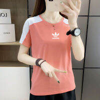 Adidaseˉ เสื้อยืดกีฬาวิ่ง Dri-Fit ของผู้หญิงชุดออกกำลังกายฟิตเนสระบายอากาศได้ดีฤดูร้อนของผู้หญิง