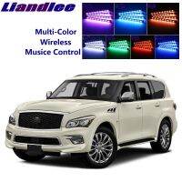 【2023 NEW】 Liandlee รถนีออนเปลี่ยนสีของ Atmibient ภายในเท้าสำหรับ Infiniti Qx56/Qx80