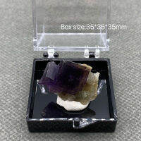 100 ธรรมชาติสีม่วงหน้าต่าง Fluorite คริสตัลดิบหินตัวอย่างคอลเลกชันจาก Anhui,จีน