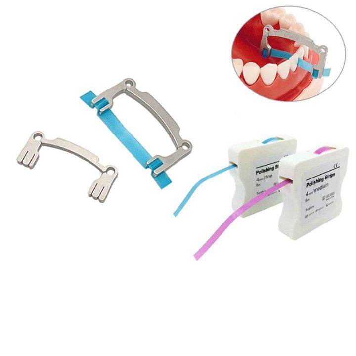 Dental Resin Polishing Strip Stainless Steel Polishing Strips Holder Autoclavable For Low/High