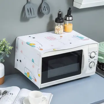 Waterproof PVC Microwave Cover Oilproof Microwave Oven Dust Cover For  Storage Bag Kitchen Accessories PVC Top