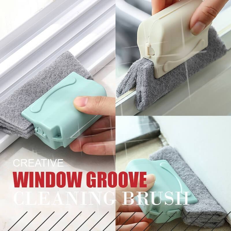 Creative Door Window Groove Cleaning Brush Slide Track Gap Corner Cleaner Tools 