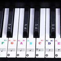 Transparent Piano Keyboard Sticker 61/88 Key Electronic Keyboard 88 Key Piano Stave Note Sticker For Piano Keys
