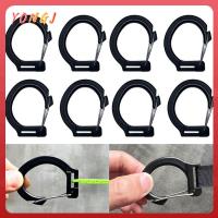 YONGJ 2pcs สีดำสีดำ หัวเข็มขัดโลหะผสมพลาสติก มัลติฟังก์ชั่ 5ซม. 6ซม. Carabiner ยึดสายรัด ที่มีคุณภาพสูง หัวเข็มขัดพวงกุญแจ เดินป่าตั้งแคมป์กลางแจ้ง