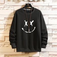 [COD] New 2021 autumn round neck sweater mens large size version loose long-sleeved printed teenage student tops