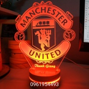 Đèn Led 3D Manchester United Decor bàn học Decor bàn làm việc quà tặng