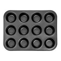 Heavy duty carbon steel cupcake baking tray,12 mini cup cupcake shaped cake pan,nonstick cupcake baking tray, cupcake mold