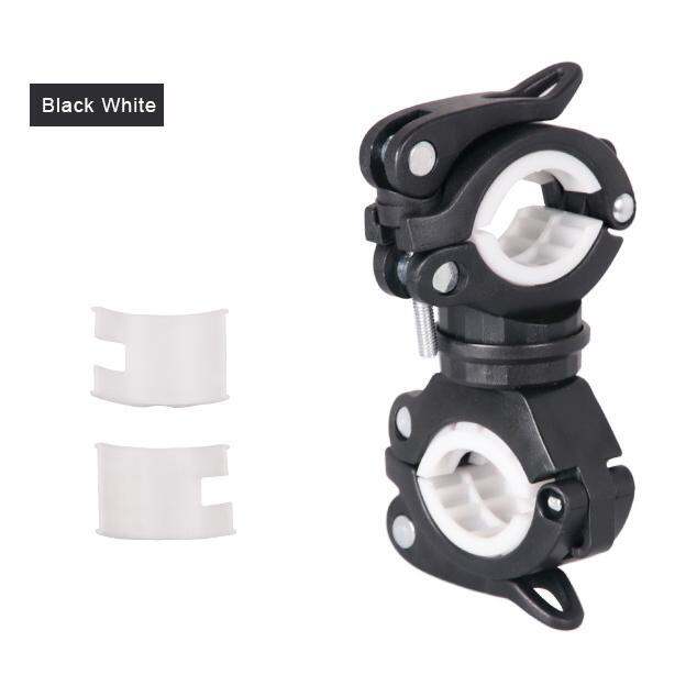 360-degree-rotating-cycling-bike-light-double-holder-led-front-flashlight-lamp-pump-handlebar-mount-holder-bicycle-accessorie-black-white