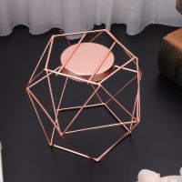 Nordic Style 3D Geometric Candlestick Metal Candle Holder Wedding Home