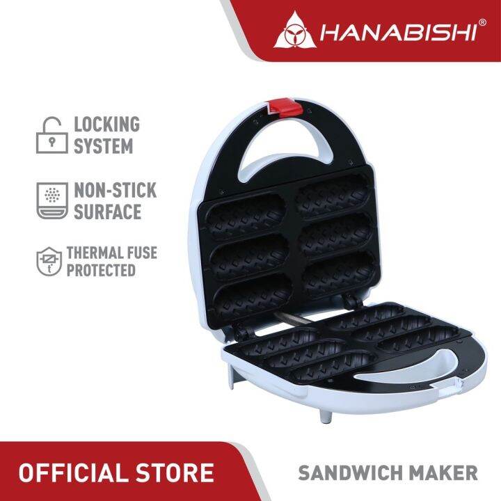 Hanabishi Sandwich Maker HSM50H 6 piece Hotdog Waffle Lazada PH