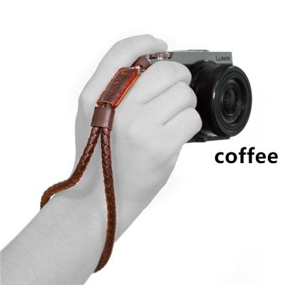 【ขาย】1ชิ้น100ใหม่ PU กล้องดิจิตอลพกสายรัดข้อมือวงสำหรับ Canon Nikon Sony SLR กล้องสีดำ/ กาแฟ