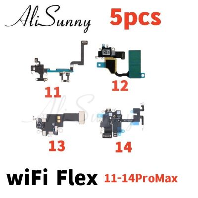 AliSunny 5pcs WiFi Flex Cable สําหรับ iPhone 14 13 12 11 Pro Max สัญญาณไร้สาย Wi-Fi เสาอากาศชิ้นส่วนริบบิ้น