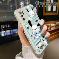 เคส Chenyyka สำหรับ Vivo Y50 Y30 Y30i เคสลายการ์ตูนน่ารักดีไซน์ใหม่ Pochacco ชุบหรูหราแฟชั่นลายขอบด้านข้างคลุมทั้งหมดเลนส์กล้องถ่ายรูปเคสนิ่มป้องกันกล่องกันกระแทก