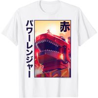 เสื้อยืด พิมพ์ลายโปสเตอร์ Power Rangers Red Ranger Kanji สําหรับผู้ใหญ่Size