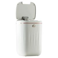 20L Automatic Waterproof Electric Trash Can Waste Kitchen Bathroom Toilet Garbage Can -White