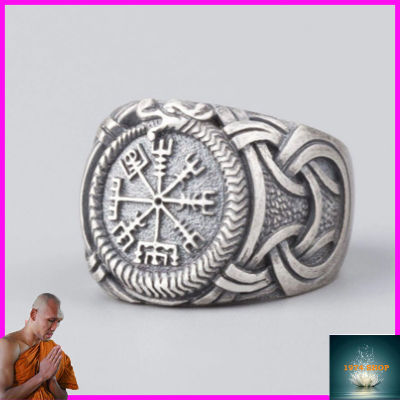 Original Handmade Compass Ring S999 Pure Silver Men S And Women S Body Protection Ring Anti-Villain Safe Everything Goes Well